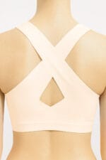 Scoop-Neck Stretchable Seamless Padded Bra | Peach | Removable Pads | full coverage - Image 2