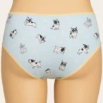 Light Blue Dog Print MidRise seamless Panty - Image 2