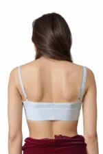White Seamless Padded Cami Bra - Image 4
