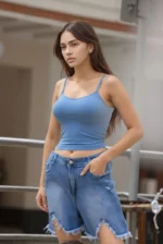 Sapphire Blue Padded Camisole