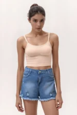 Peach Lightly Padded Camisole Bra - Image 2