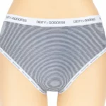 Black and white Micro-Stripe Mid Rise Panty with Waistband