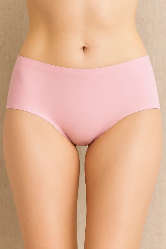 Baby Pink no visible marks Seamless Hipster panty for girls