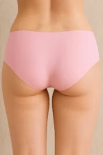 Baby Pink no visible marks Seamless Hipster panty for girls - Image 3