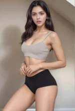 mid rise Seamless Luxe Hipster Black Panty - Image 3